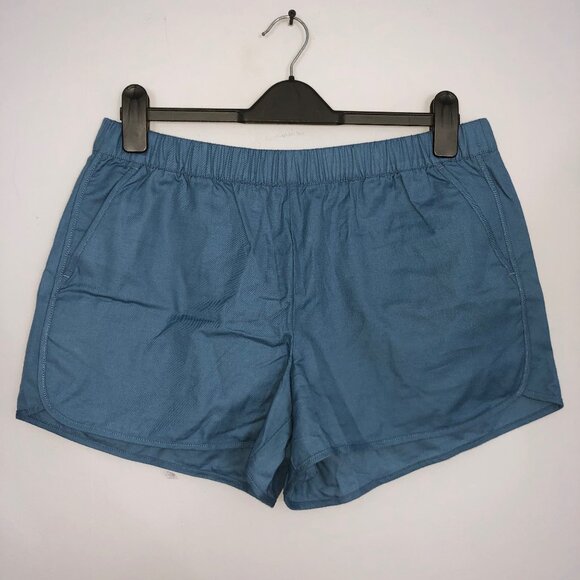 Madewell Pants - Madewell Shorts Womens L Blue Pull On Lightweight Cotton Blend Elastic Waist NWT